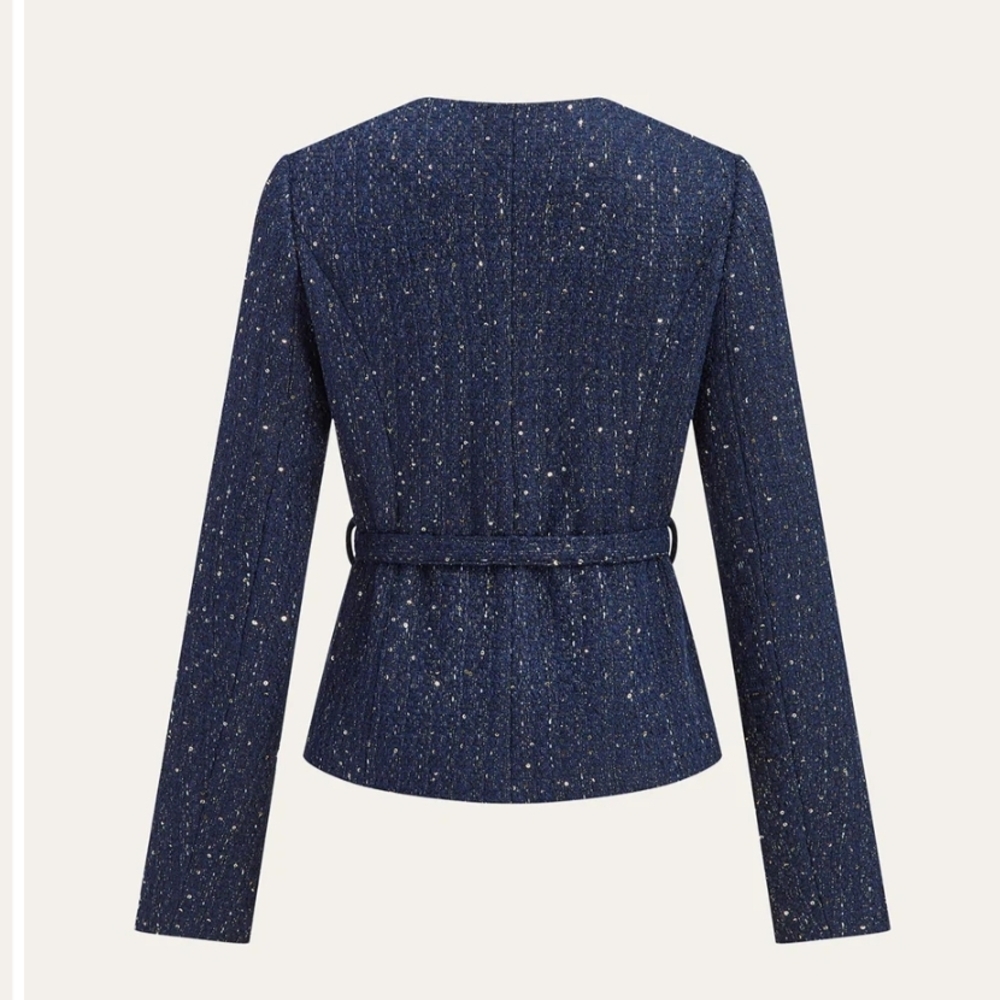 Commense Metallic Button Tweed Jacket - Picture 2 of 3